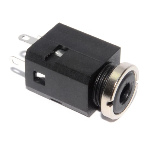 3.5mm 3 Pole Stereo Jack Socket Solder Chassis Mount Pack of 5