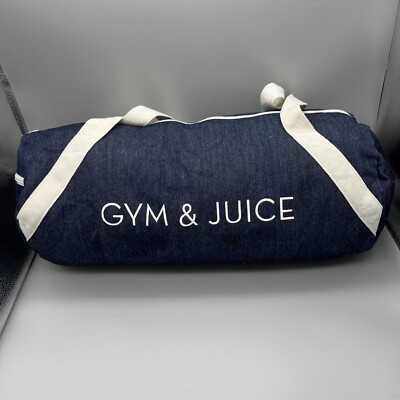 Private Party Gym Juice Denim Workout Bag Duffle Duffel Weekender Gym  Yoga Bag