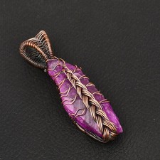 Tree Of Life Pink Aura Quartz Copper Wire Pendant Jewelry Gift 2.24
