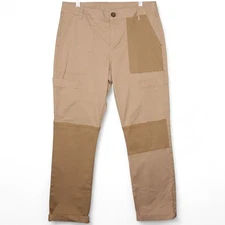 Cabi Captain Pants Womens Size 8 Khaki Colorblock Utility Pockets Cotton Blend