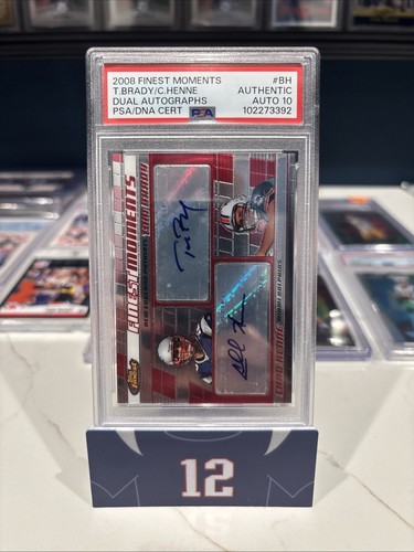 TOM BRADY 2008 TOPPS FINEST 10/15 PSA AUTHENTIC AUTO 10 INVEST GOAT HOF MVP TB12