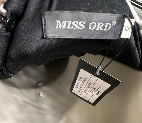 Miss Ord NWT Black Silver Sequin Top Corset, Sleeveless Maxi Mermaid Dress Small - Picture 8 of 9