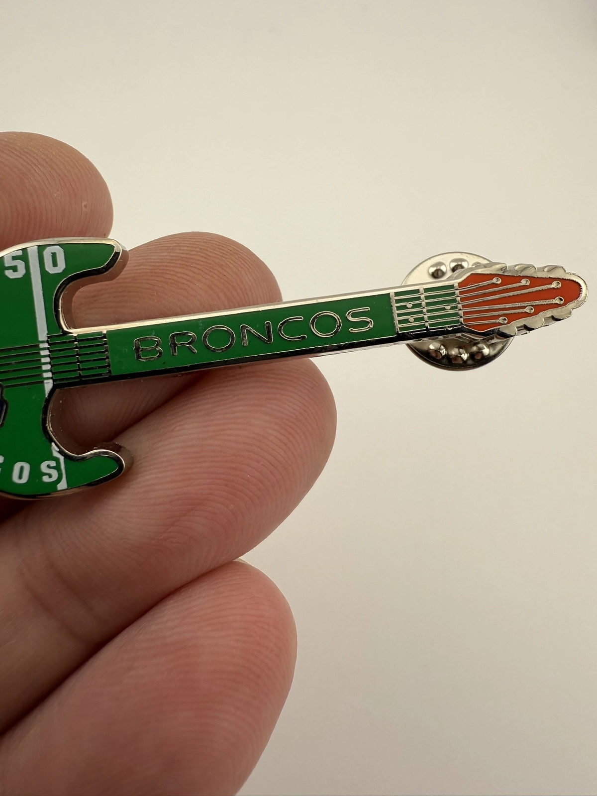 Denver Broncos Guitar Pin by Pro Specialties Group