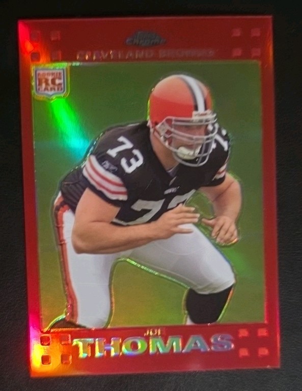2007 Topps Chrome Joe Thomas #TC264 Red Refractor /139 (RC) Cleveland Browns HoF