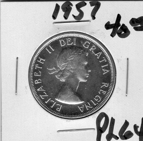 1957 Canada 50 Cents — photo from the most recent tracked eBay sale