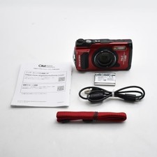 OM SYSTEM OLYMPUS Tough TG-7 Red 12.0MP Compact Digital Camera w/Battery