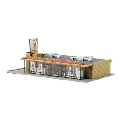 Life-Like Trains HO Scale Building Kit   Ace Super Market   New Sealed
