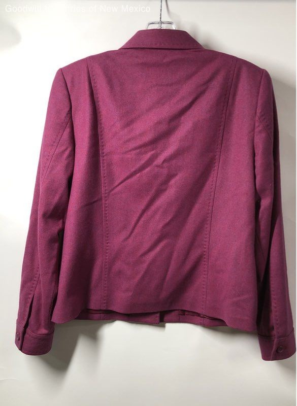 Pendleton Womens Fuchsia Wool Button Front Collar… - image 2