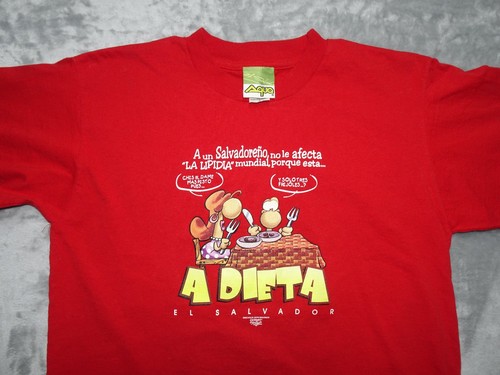 A Dieta Herbert Aguilar salvadorianische Diät Cartoon Aqua T-Shirt Herren rot Small - Bild 2 von 9