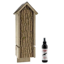 Triple Chamber Bat House; Rocket Box Handmade Bat Shelter w/ Bat Attractant