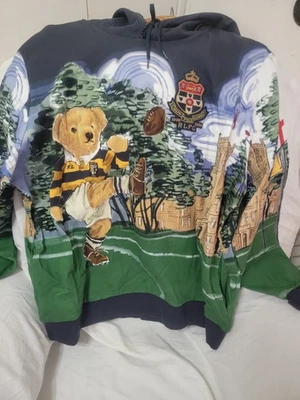NWT Polo Ralph Lauren Limited Edition Football Rugby Kicker Bear Hoodie XXL - Image 1 of 4