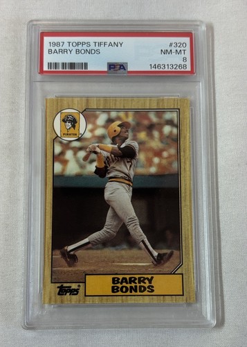 1987 Topps Tiffany baseball #320 BARRY BONDS RC ~ PSA 8