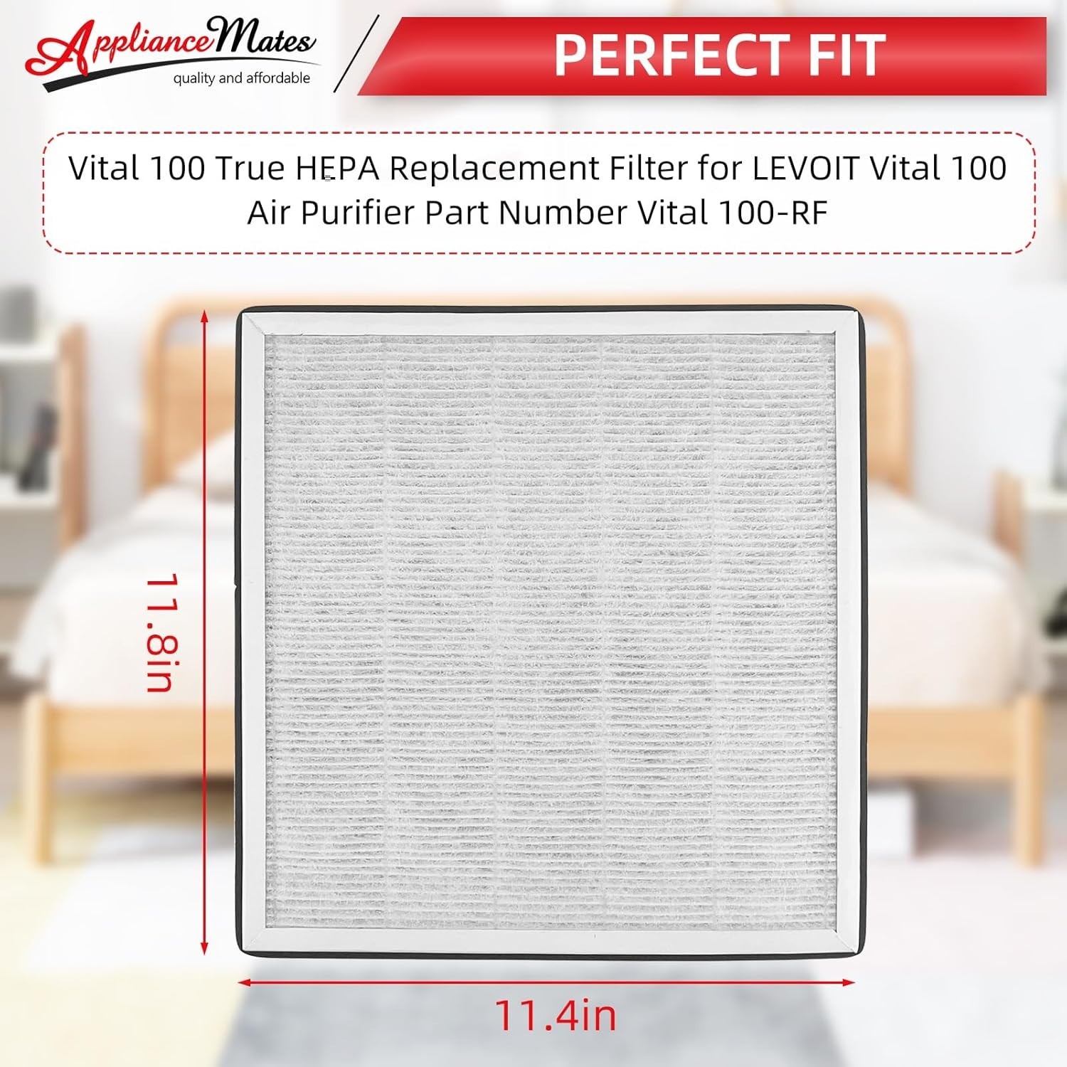 2 Pack Filter for Levoit  vital 100 True HEPA  Air Purifier Replacement Filters