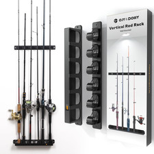 Wall Mount Fishing Rod Holders,Vertical Fishing Pole Storage Rack for Garage