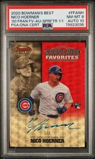 2020 Bowmans Best Nico Hoerner 1/1 Rookie RC Superfractor Auto PSA 8 Auto 10