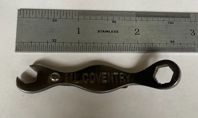 Ein Vintage ML Coventry Pocket Magneto Toolkit Schraubenschlüssel wahrscheinlich für 3 Liter Bentley Auto