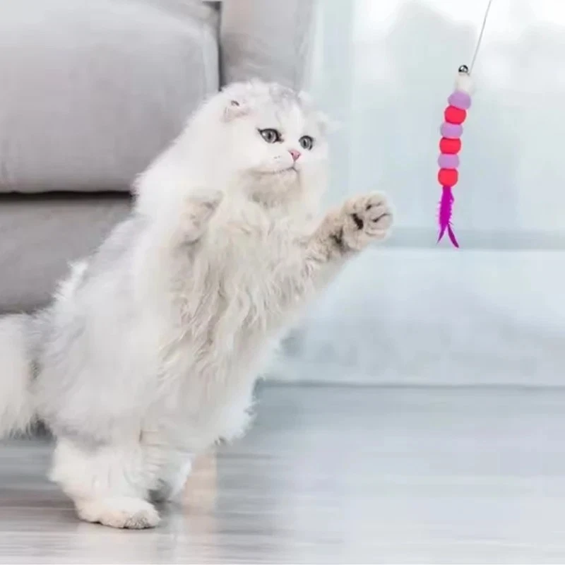Interactive Cat Teaser Wand Toy Feather String Elastic Stick Pet Play
Opens in a new window or tab