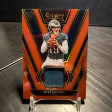 2025 Panini Select - Kyle McCord #RSW-KMD Rookie Swatches Red Prizm Eagles
