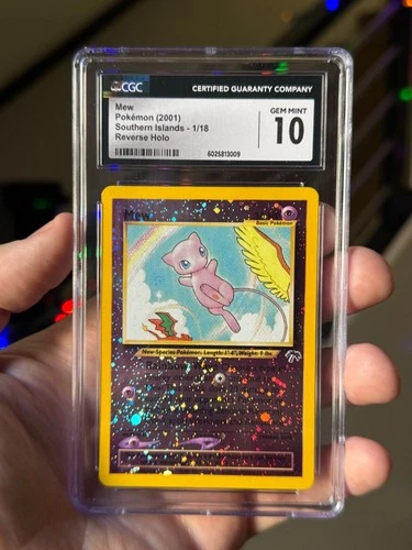 2001 Pokémon Mew Southern Islands 1/18 Reverse Holo CGC 10 Gem Mint