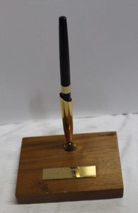 Vintage Fountain Pen Stand Holder Wood Office Desk Tabletop Desktop Decor