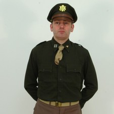 Replica US Army and Air Force Officers OD 51 dress shirt in Gabardine by Kay ...