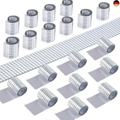 PP OPOUNT 9440 Pieces Self Adhesive Mirror Mosaic Plates 5x5mm Silver Mirror