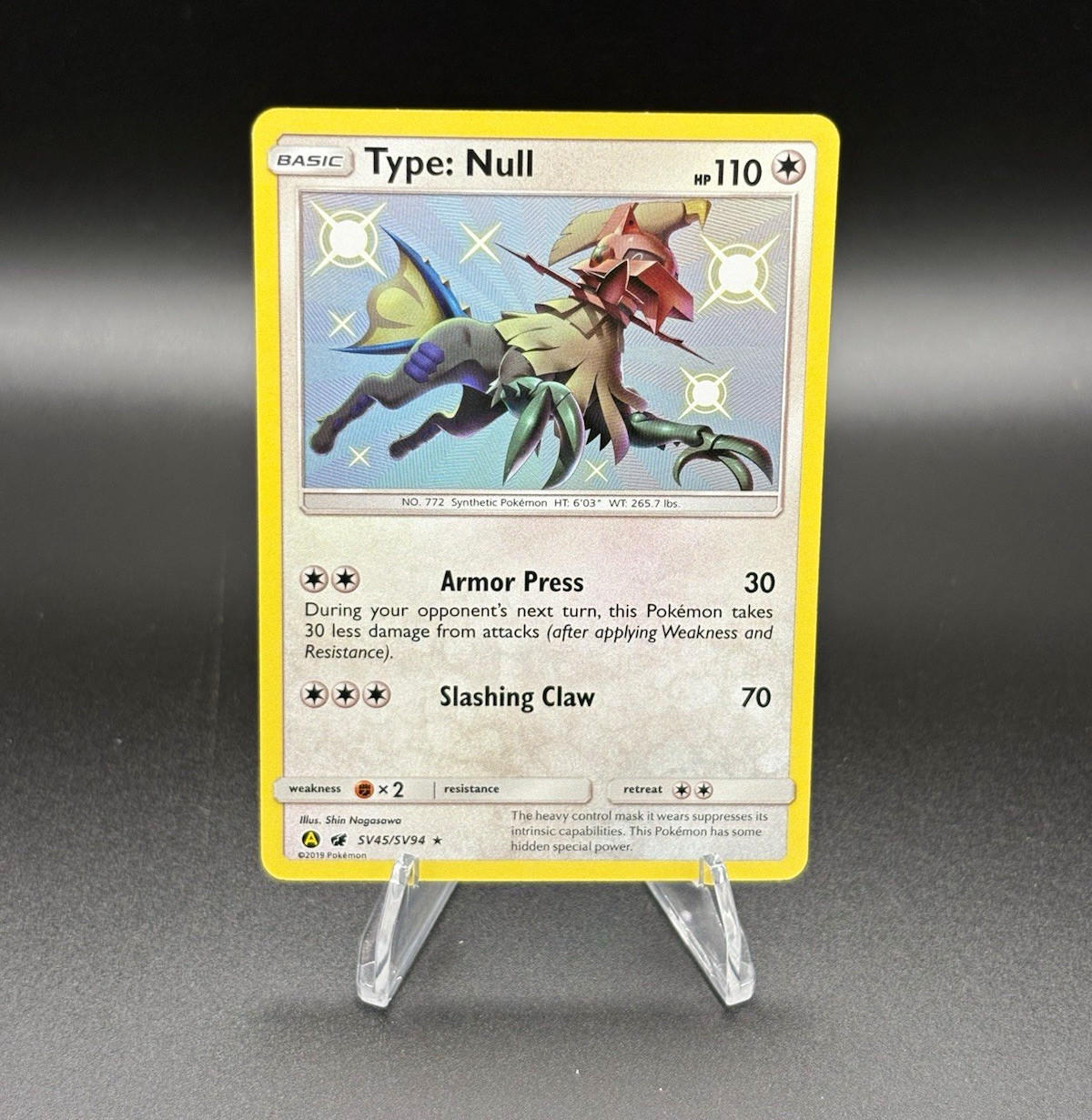 Type: Null Holo Shiny Holo Rare SV45/SV94 Hidden Fates Shiny Vault EN