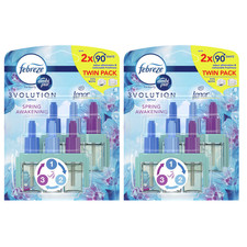 2 x TWIN FEBREZE 3 VOLUTION  PLUG REFILLS SPRING AWAKENING