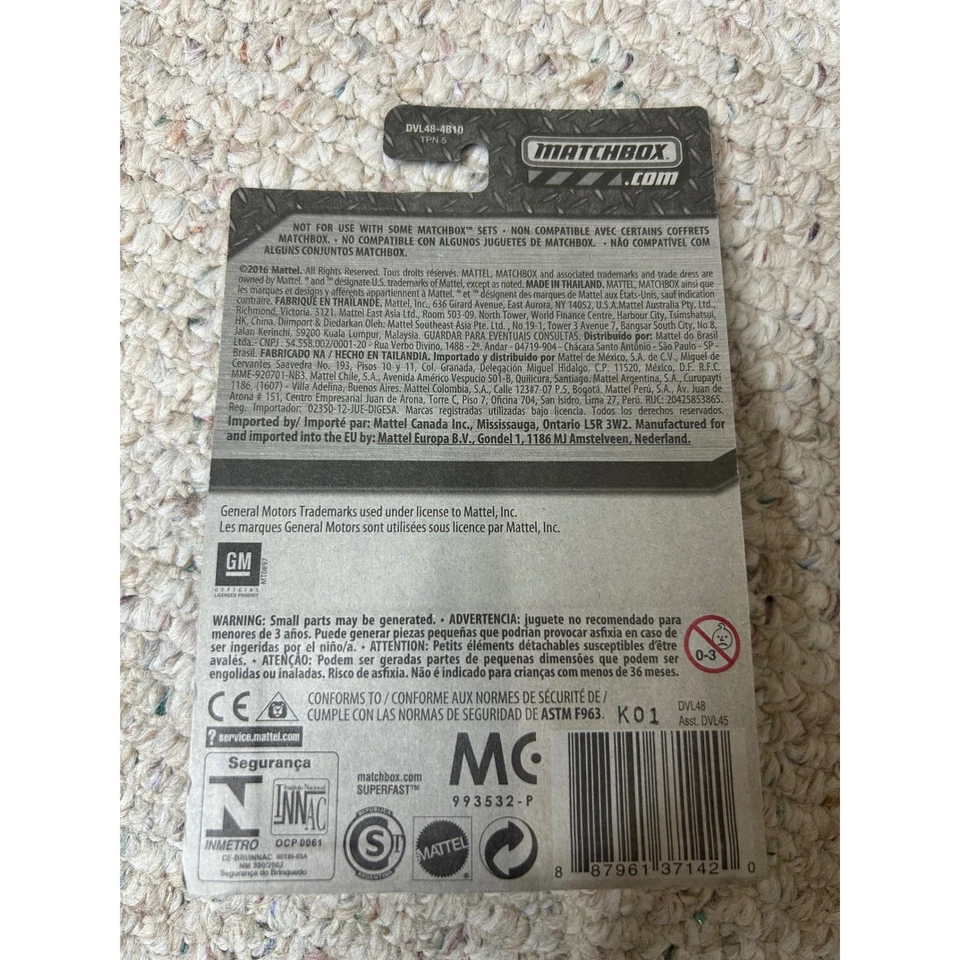 Matchbox Hummer H2 SUV Diecast Vehicle Blue Camouflage 2016 - Image 2 of 3