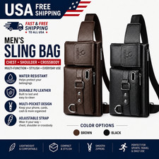 Men's Sling Bag Chest Shoulder Bag Crossbody Sports Running Travel Messenger