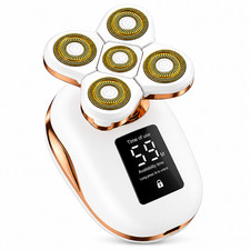 5 Head Electric Rotary Shaver for Women Face Body Hair Remover Rechargeable LED