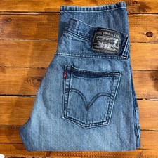 Levi's 514 Jeans Men's 34x32 Slim Straight Blue Denim Black Label