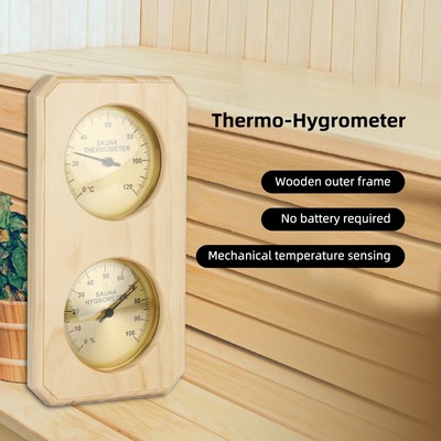 Kiefernholz-Anbaugerät zur effektiven Temperaturmessung in Saunen