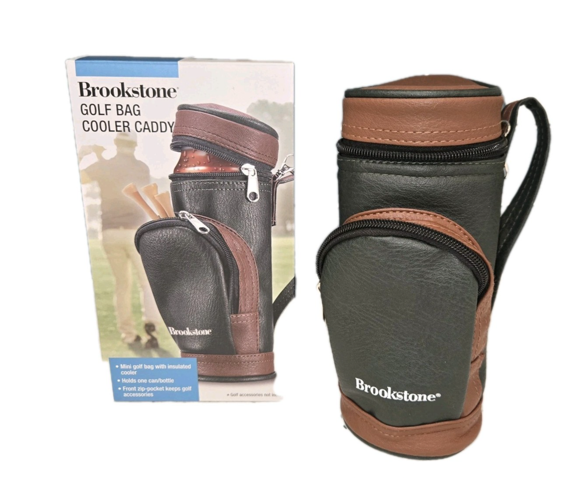 Brookstone Golf Bag Cooler Caddy Insulated Single Drink Holder