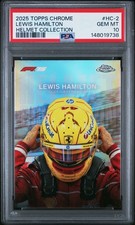 PSA 10 2025 Topps Chrome F1 LEWIS HAMILTON Helmet Collection FERRARI GEM MT 10