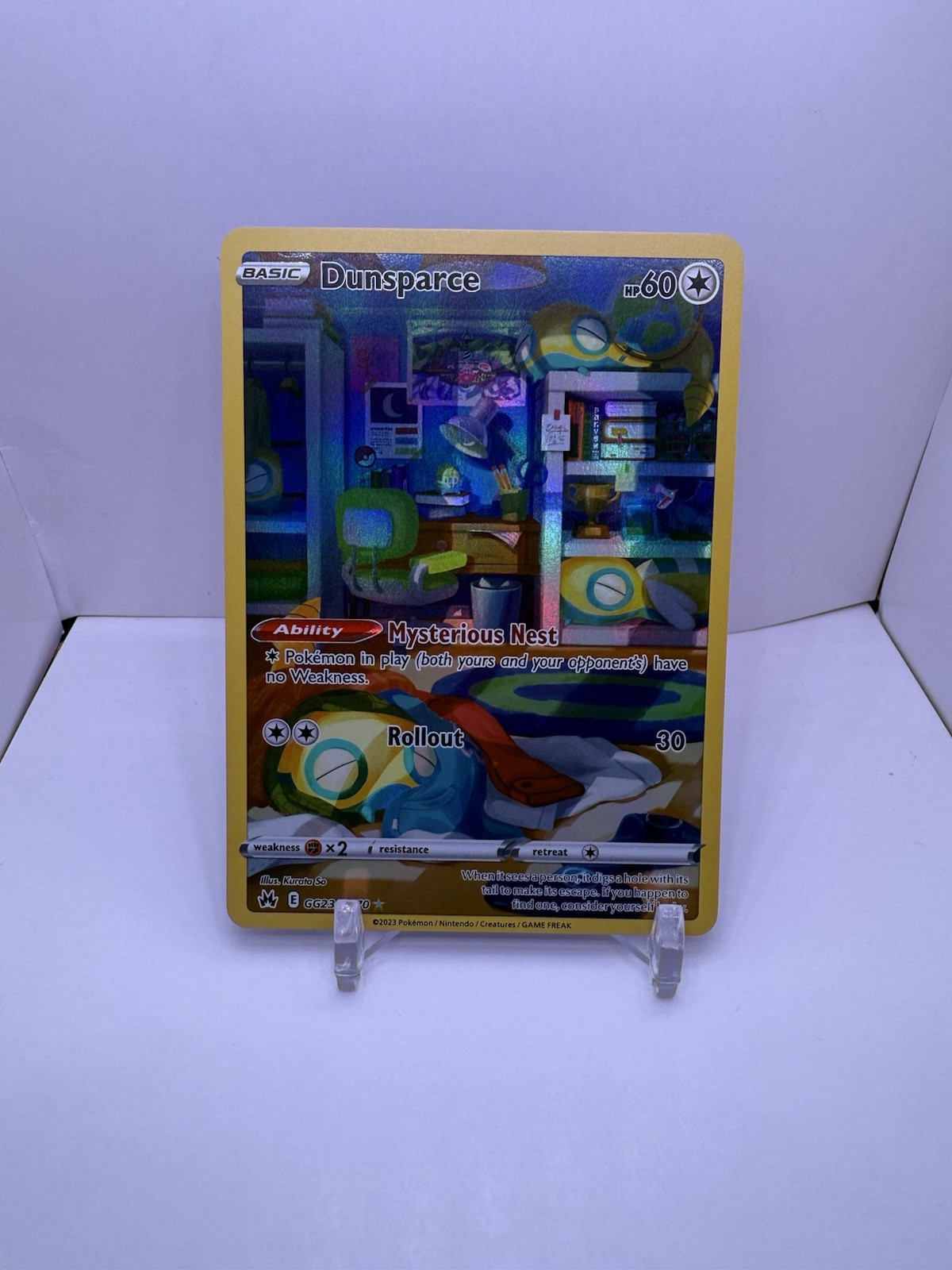Dunsparce GG23/GG70 Crown Zenith: Galarian Gallery Holo Near Mint Pokemon TCG