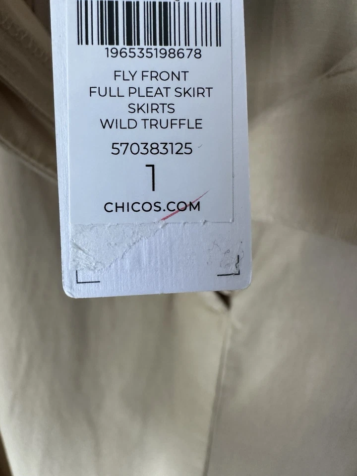 Nueva Falda Plisada Línea A Midi Talla M Tencel Mezcla Lino Chicos Foto 4 de 4