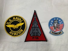 Naval Aviation Patches U.S. Navy F-14 Tomcat Patch Lot of 3 TOPGUN