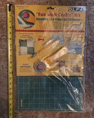 OLFA Rotary Crafting Kit 18''×12'' Cutting Mat With Cutters #1072178 NEW Sealed