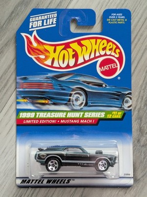 1999 Hot Wheels #939 Treasure Hunt Series 11/12 MUSTANG MACH 1 Green w/5 Spokes
