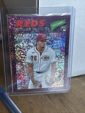 Chase Burns 2026 Topps Heritage #212 Chrome Burgundy Sparkle Refractor RC SP