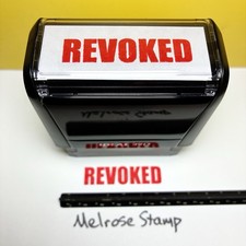 Revoked Rubber Stamp Red Ink Self Inking Ideal 4913