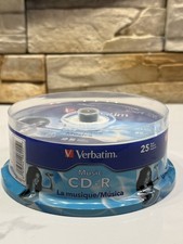 Verbatim Music CD-R 80 Min 40x Speed 700 MB 25 Pack Spindle CD NEW SEALED