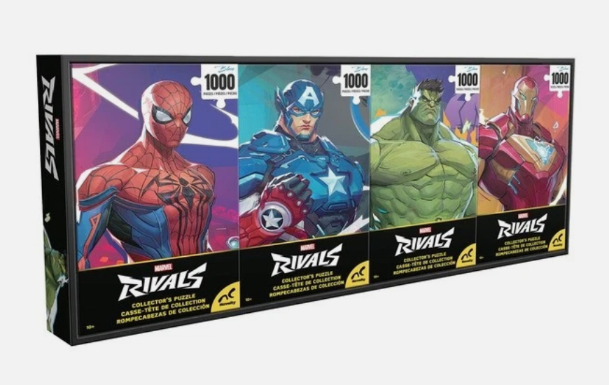 Marvel Rivals Puzzle Set of 4 🧩 Spider-Man Iron Man Hulk Captain