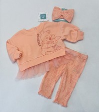 Disney Baby Girl Winnie The Pooh 0-3 Months Pants Shirt Headband 3 PC Set New