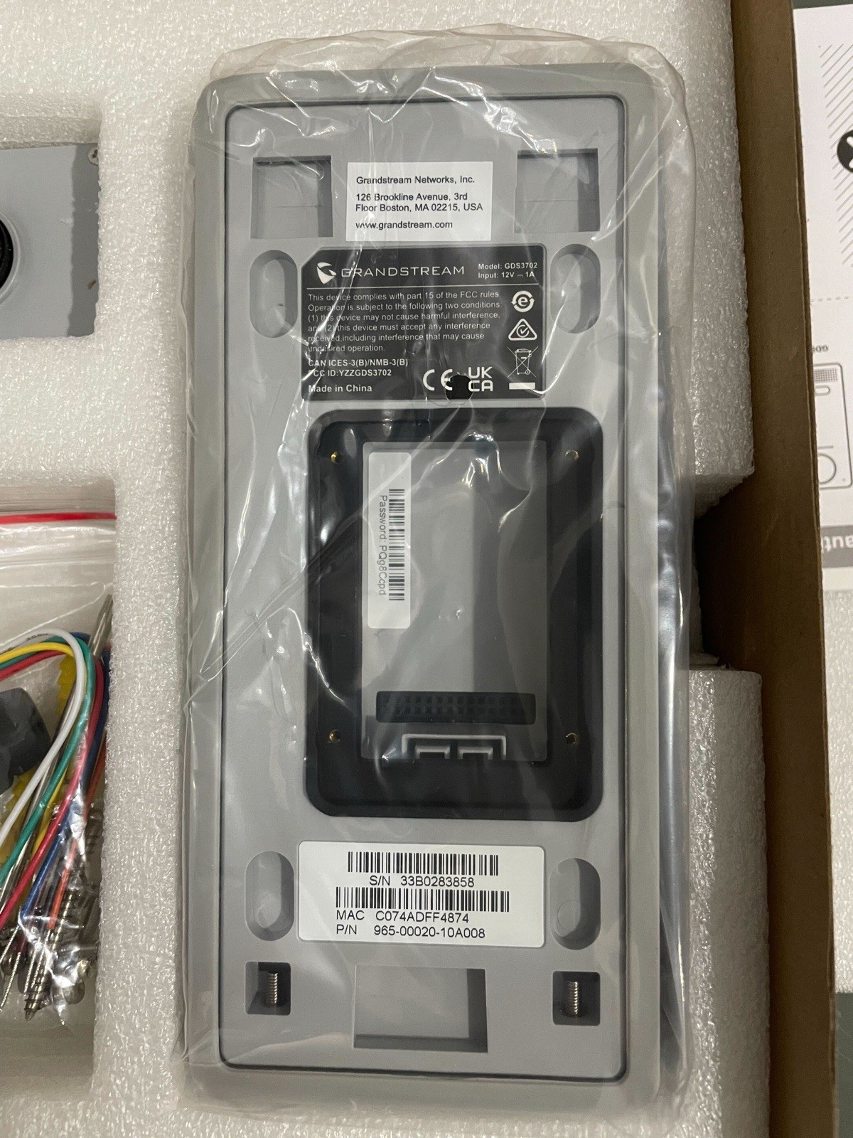 Grandstream HD IP Single Button Audio Door Intercom System SIP GDS3702