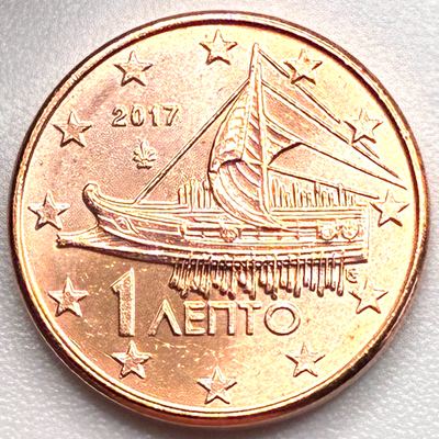 #ad Greece 1 Euro Cent 2017 Unc. KM#181 03 1524 $3.99