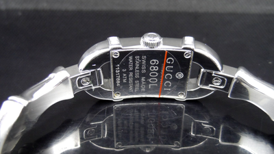 GUCCI 6800L Series Mother-of-pearl Dial Diamond Bamboo Style Band