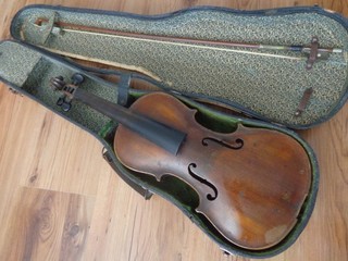 Violine 4/4 Geige Zettel und Brandstempel Jacobus Stainer