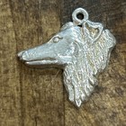 Sterling Silver KBM Border Collie Dog Head Pendant 2.28 Grams